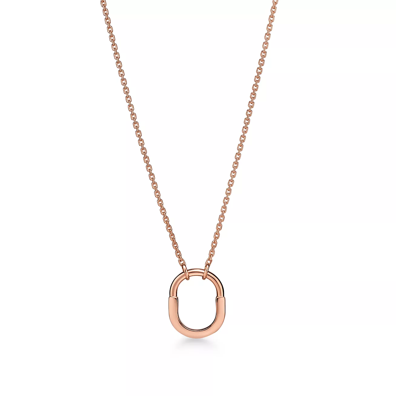 Tiffany Lock Small Pendant in Rose Gold